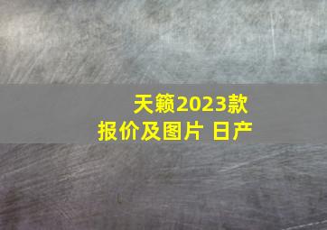 天籁2023款报价及图片 日产